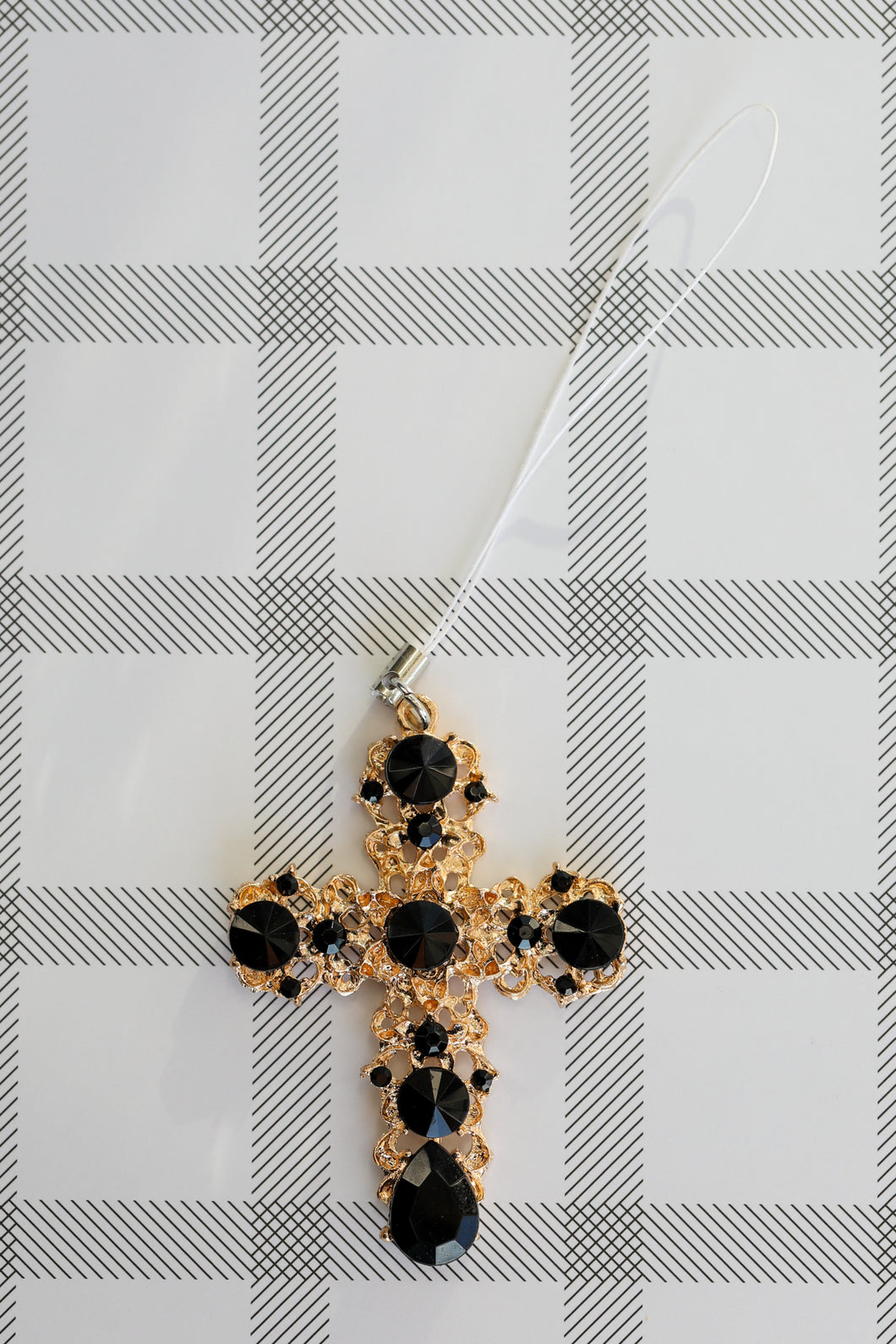 Crystal Cross Dangle