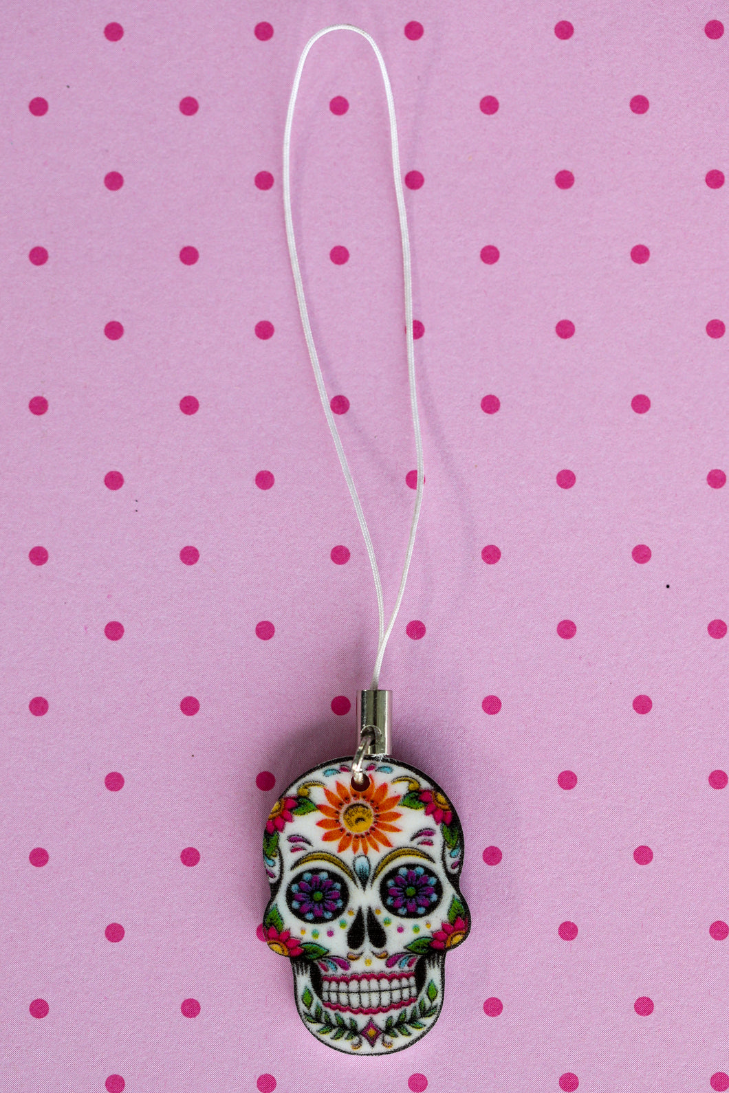 Flower Skull Dangle