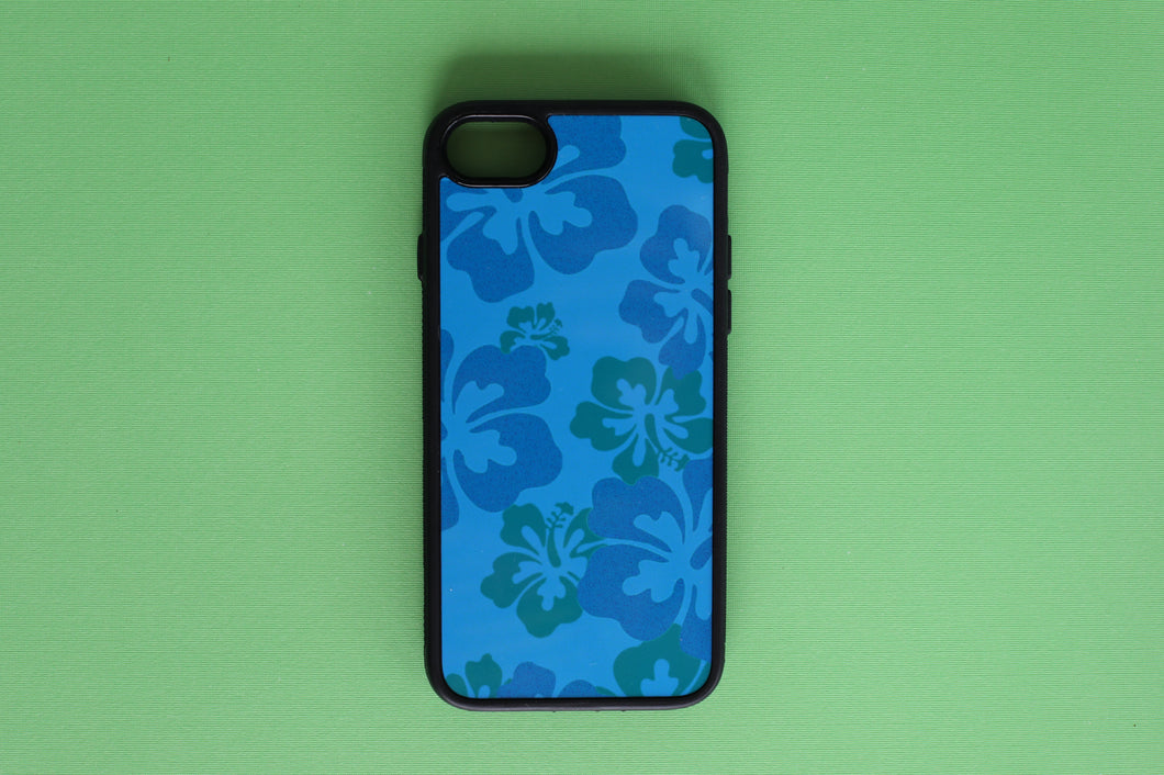 Blue Hibiscus Flowers iPhone Case