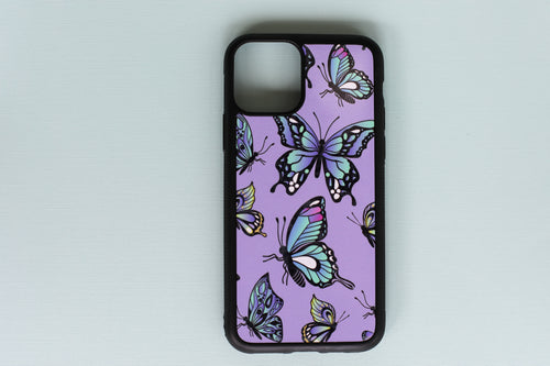 gorgeous butterflies the flutterfly purple and teal phone case