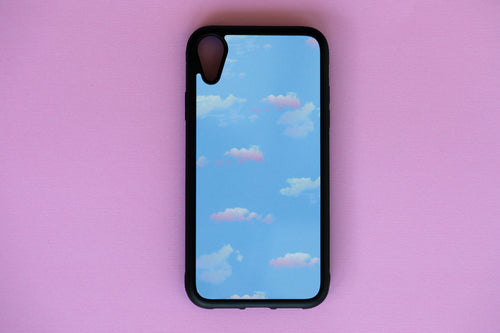 clouds in a blue sky beautiful phone case