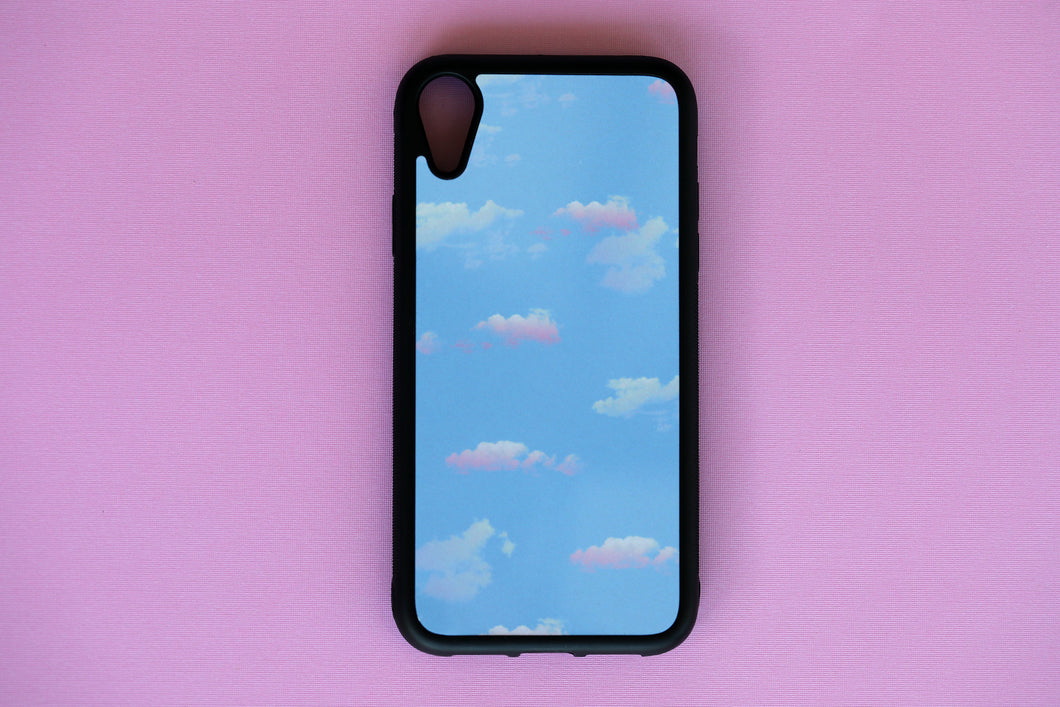 clouds in a blue sky beautiful phone case