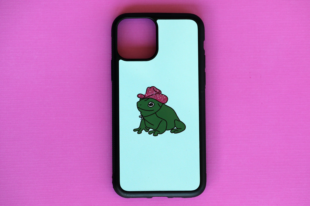 frog in cowgirl hat quirky unique mobile phone case